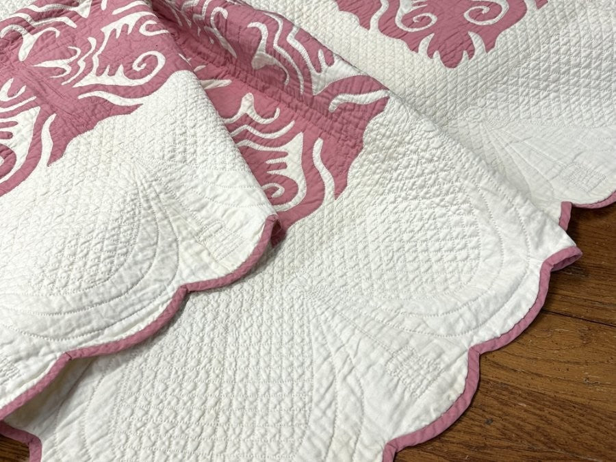 Finest! PA c 1900-20s Scherenschnitte Applique QUILT Amazing Quilting & Design