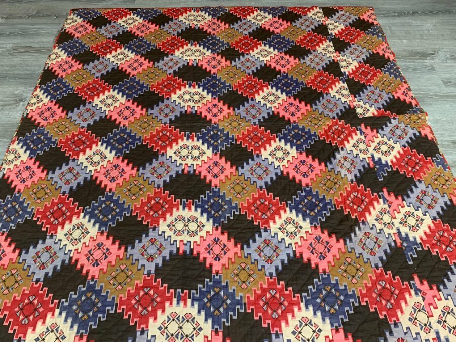 CRISP Nice! PA c 1890-1900 Four Patch QUILT Antique Lancaster Co