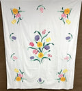 Beautiful c 1930-40s Pansy Applique QUILT Top Vintage