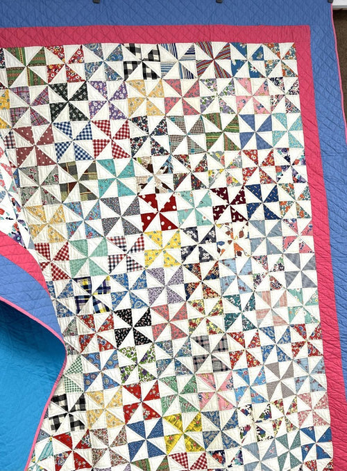 BEST c 1940s Broken Dishes QUILT Vintage Never Used! Feedsacks!