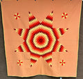 Glowing! PA c 1900s Lone Star QUILT Vintage Satellites Mennonite Lancaster Co