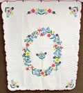 Beautiful! c 1930-40s Floral APPLIQUE Quilt Vintage Never Used!