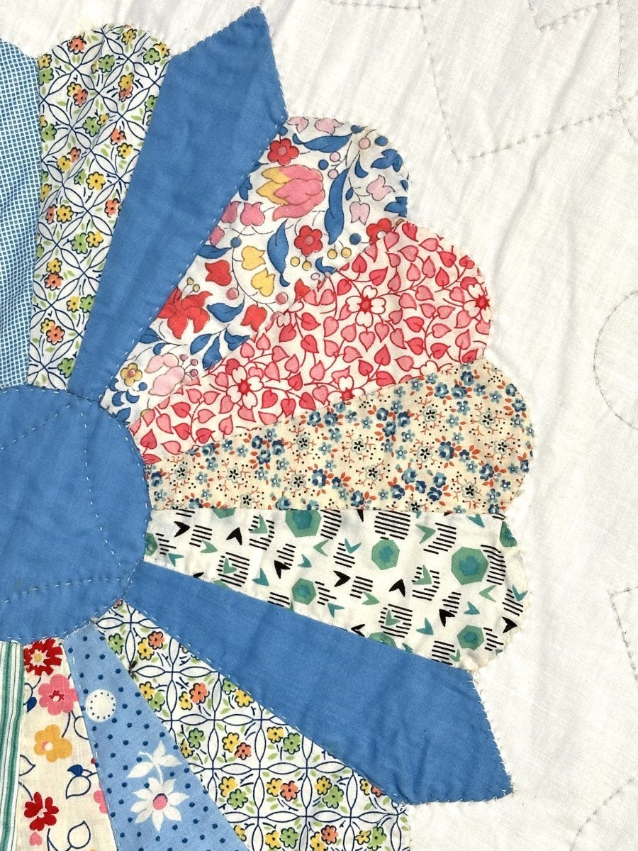 Feedsacks! PA c 1930-40 Dresden Friendship QUILT Vintage Never Used!