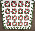 Important! c 1840-50s Album Wreath QUILT Applique Antique Red Green New Jersey