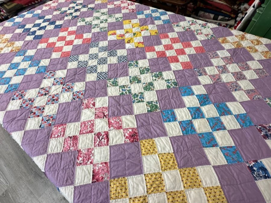 Feedsacks! PA c 1930-40s Patchwork QUILT Vintage Lancaster Never Used