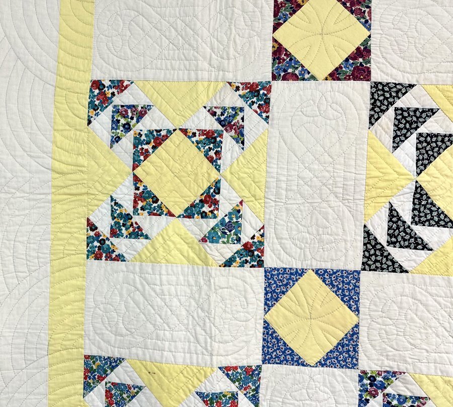 Classic! PA 1940s Wild Goose Chase QUILT Vintage Never Used!