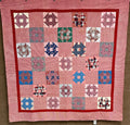 Farmhouse PA c 1900 Monkey Wrench QUILT Antique Crisp!