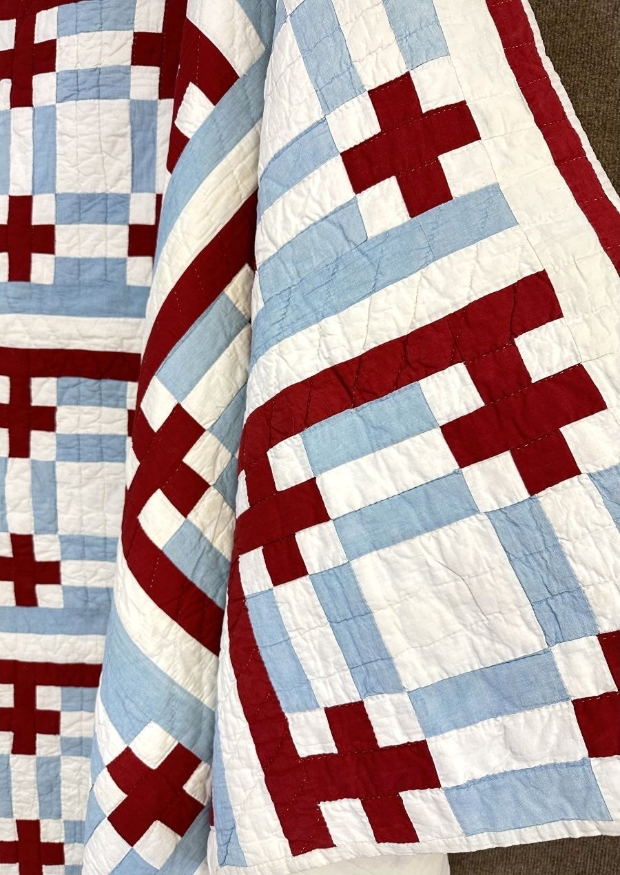 Vibrant! PA c 1930-40s Friendship Ring QUILT Vintage Mennonite