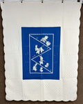 Vintage  Animals on Parade QUILT Blue Never Used Crisp