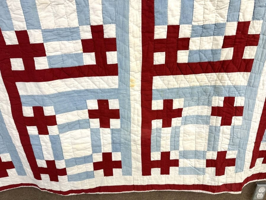 Vibrant! PA c 1930-40s Friendship Ring QUILT Vintage Mennonite