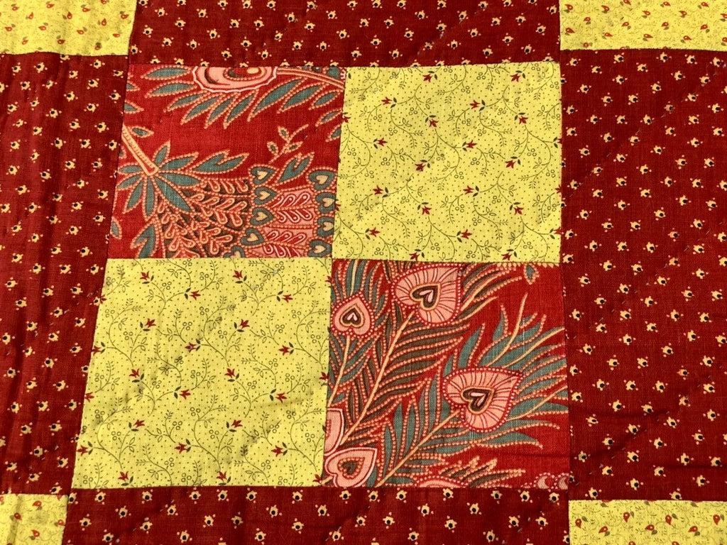 CRISP Nice! PA c 1890-1900 Four Patch QUILT Antique Lancaster Co