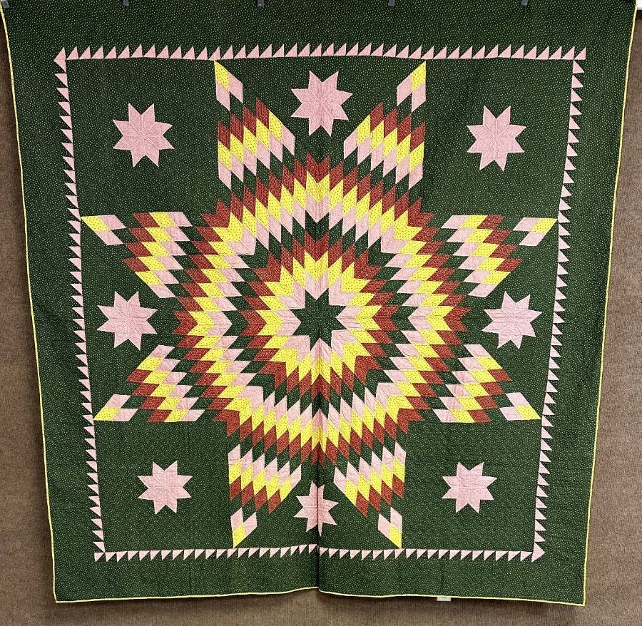 BEST of the BEST! PA c 1880s Star of Bethlehem QUILT Antique Collector's Choice!
