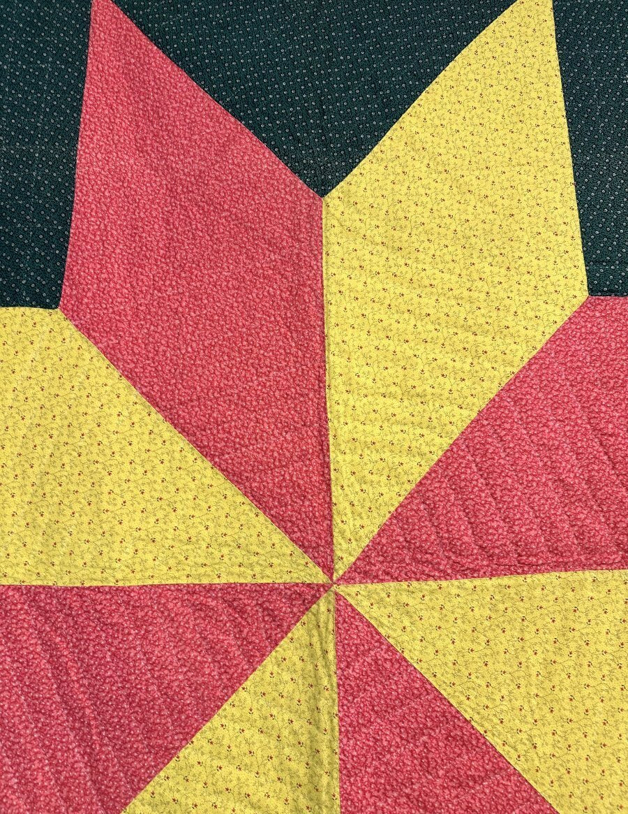 AMAZING c 1890-1900 PA Star QUILT Antique Stunning Folk Art!