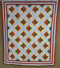 Lancaster Blue! PA c 1870-80 Basket QUILT Antique Crisp 3 Borders