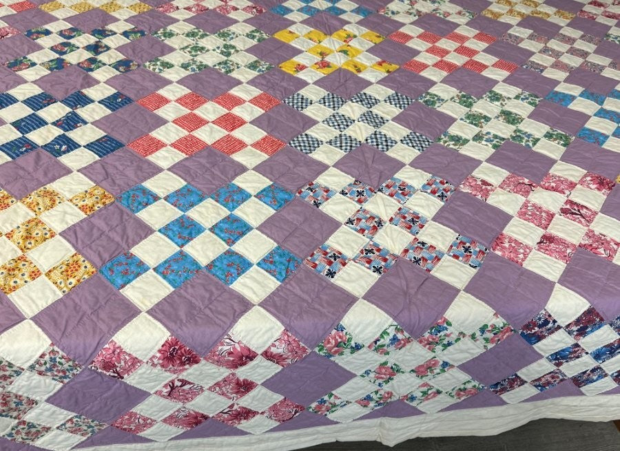 Feedsacks! PA c 1930-40s Patchwork QUILT Vintage Lancaster Never Used