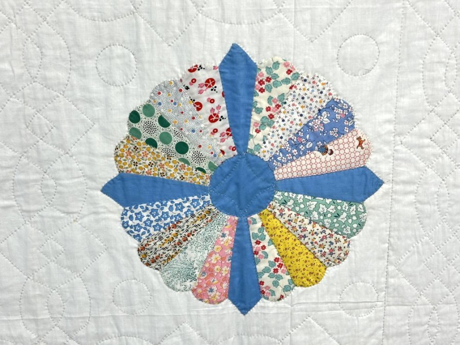 Feedsacks! PA c 1930-40 Dresden Friendship QUILT Vintage Never Used!