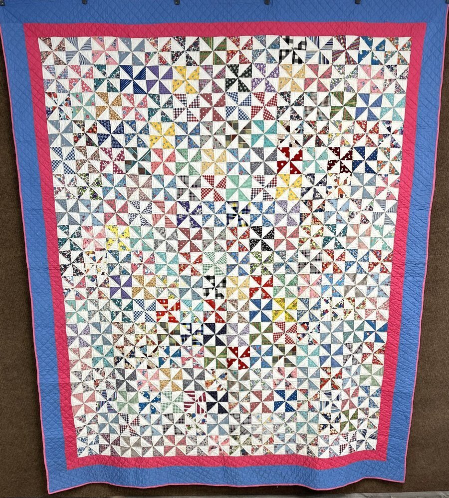 BEST c 1940s Broken Dishes QUILT Vintage Never Used! Feedsacks!