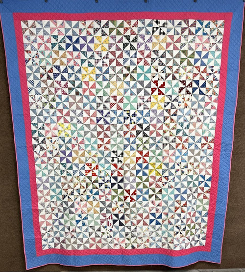 BEST c 1940s Broken Dishes QUILT Vintage Never Used! Feedsacks!