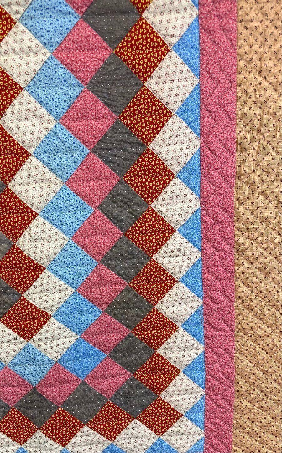 Farmhouse PA c 1890-1900 Trip Around The World QUILT Antique Never Used!