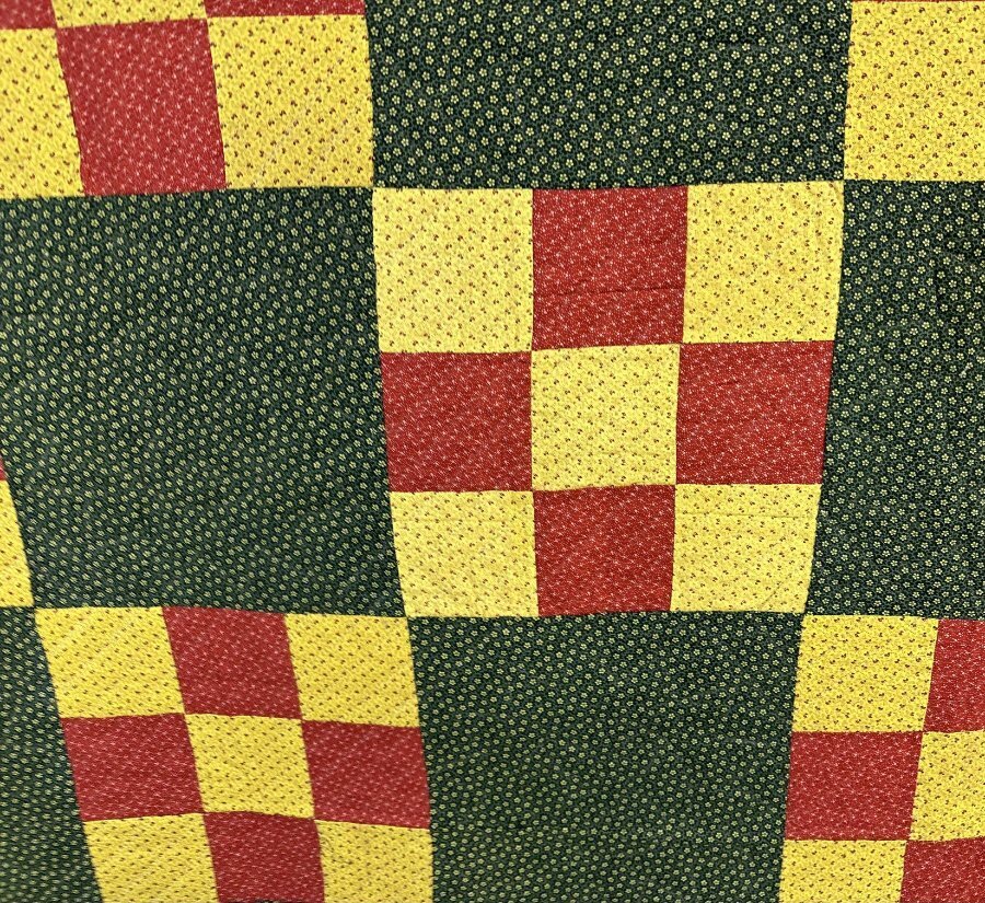 BEST Of BEST c 1880-90s PA Nine Patch QUILT Antique Never Used!