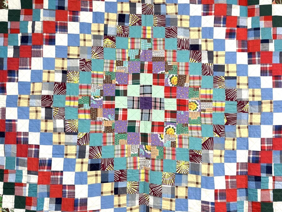 OUTSTANDING c 1930-40s PA Trip Around   The World QUILT Vintage Never used!