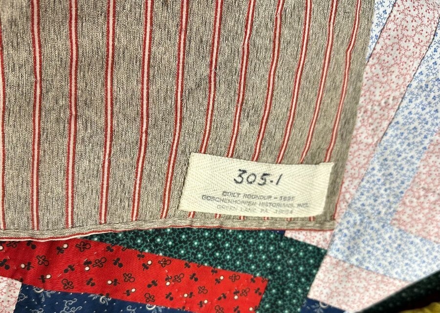 BEST of BEST c 1890s PA Log Cabin QUILT Antique Furrows Documented