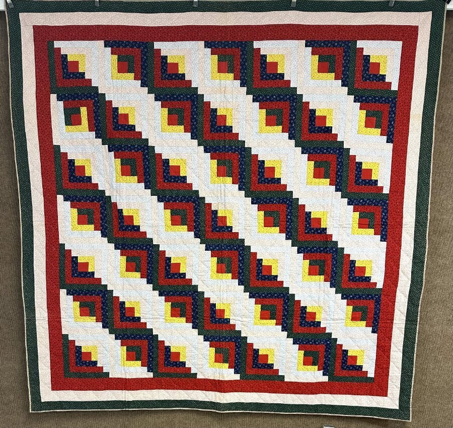 BEST of BEST c 1890s PA Log Cabin QUILT Antique Furrows Documented