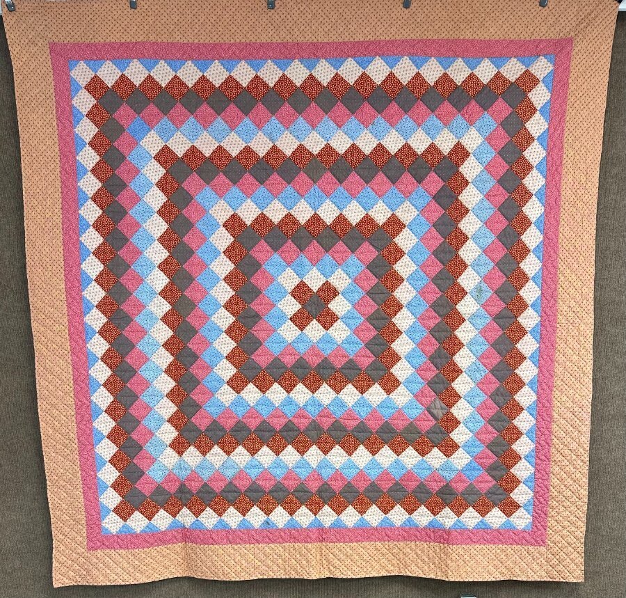 Farmhouse PA c 1890-1900 Trip Around The World QUILT Antique Never Used!