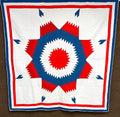 SPECTACULAR c 1940s Star of Bethlehem QUILT Vintage BEST of BEST!