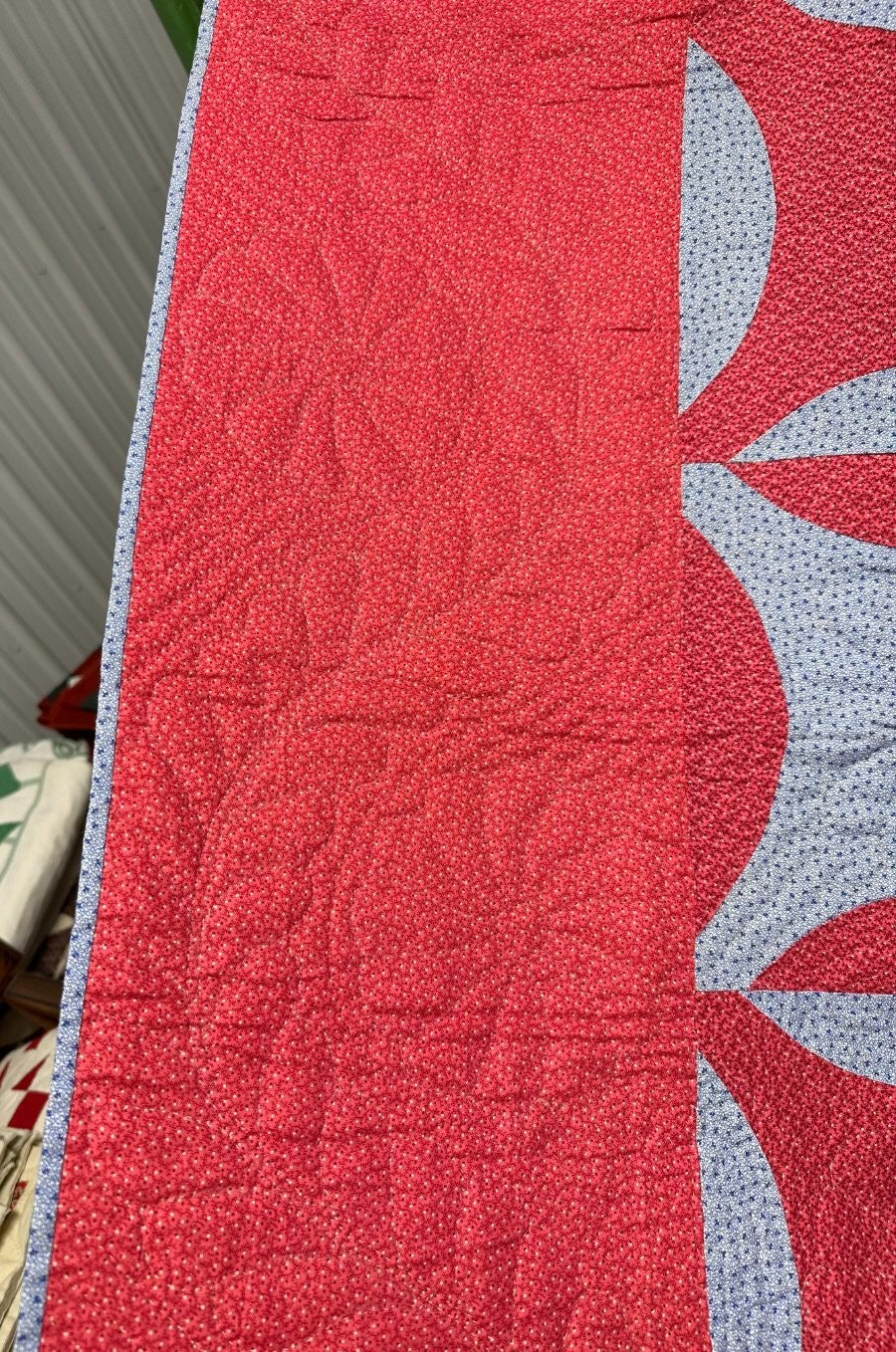 Showstopper! c 1880s Rob Peter To Pay Paul QUILT Antique Lancaster Blue CRISP