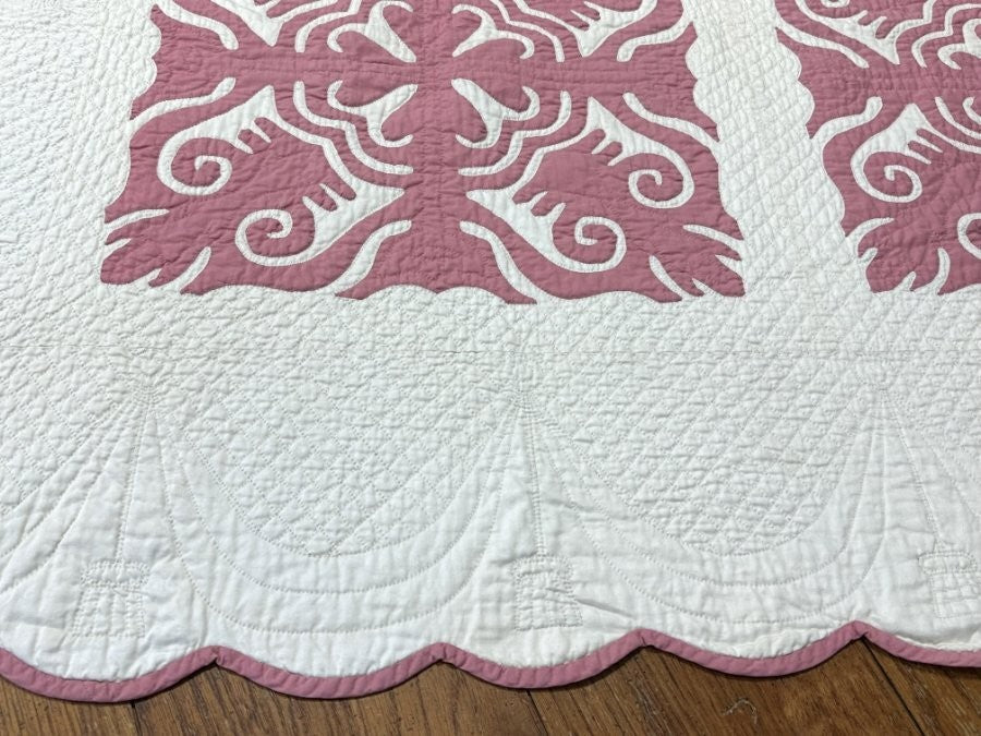 Finest! PA c 1900-20s Scherenschnitte Applique QUILT Amazing Quilting & Design