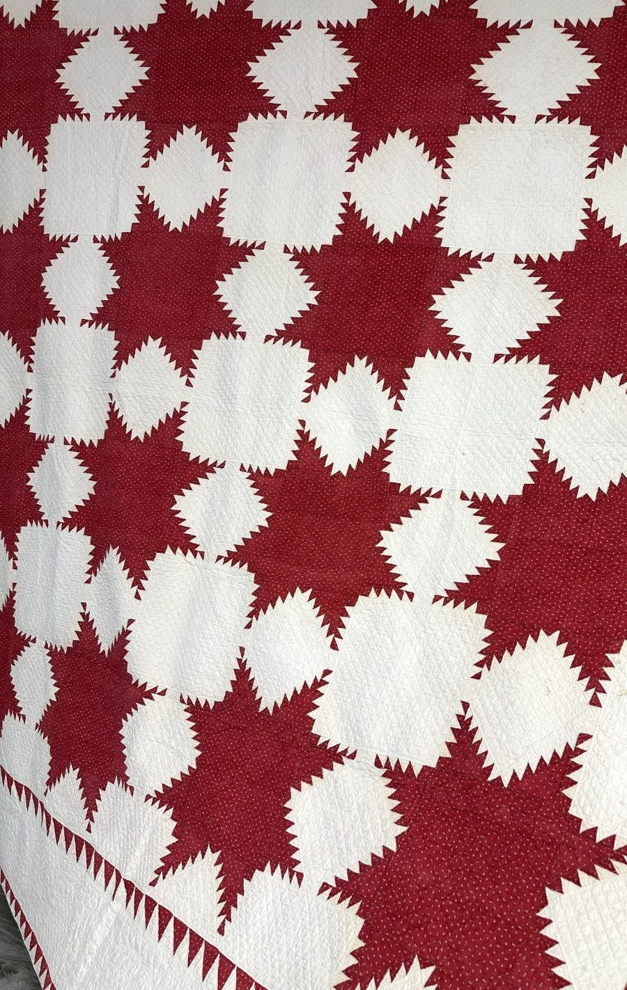 Important c 1840-40s Feathered Star QUILT Antique Masterpiece!