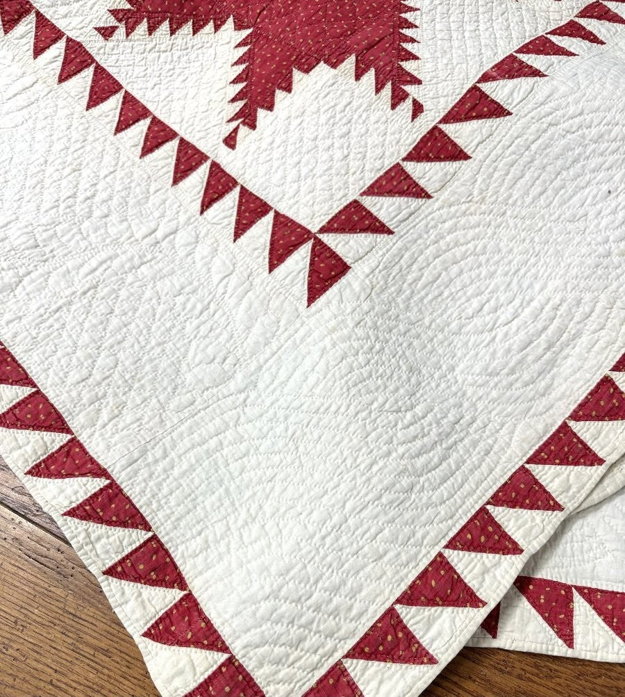 Important c 1840-40s Feathered Star QUILT Antique Masterpiece!