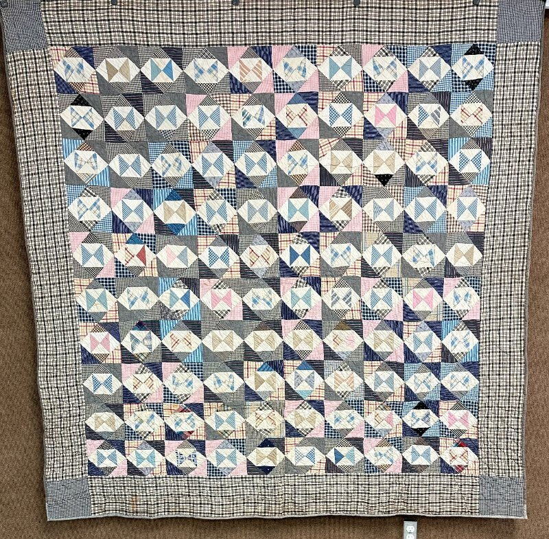 Farmhouse PA c 1900 Broken Dishes QUILT Antique Country Look!