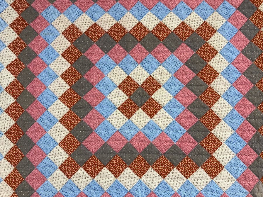 Farmhouse PA c 1890-1900 Trip Around The World QUILT Antique Never Used!