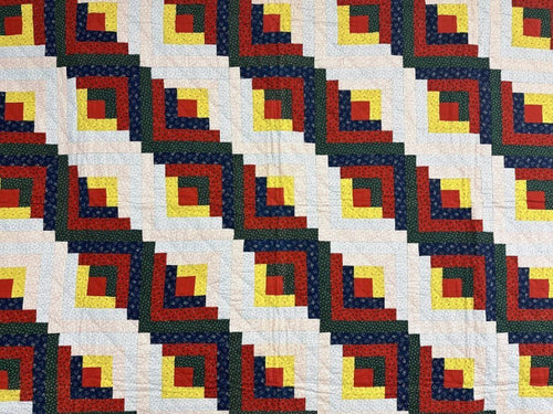 BEST of BEST c 1890s PA Log Cabin QUILT Antique Furrows Documented