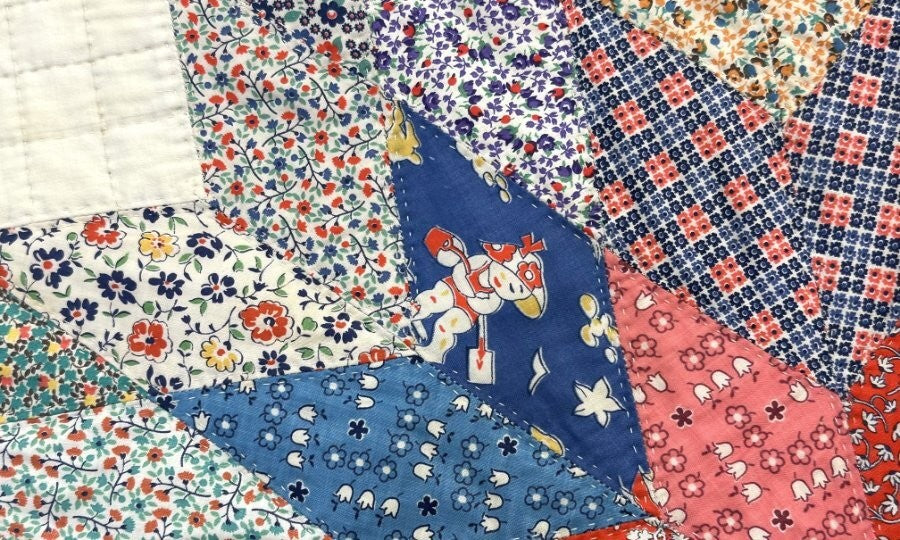 Feedsacks! c 1930s Broken Star QUILT Vintage   Never Used RARE