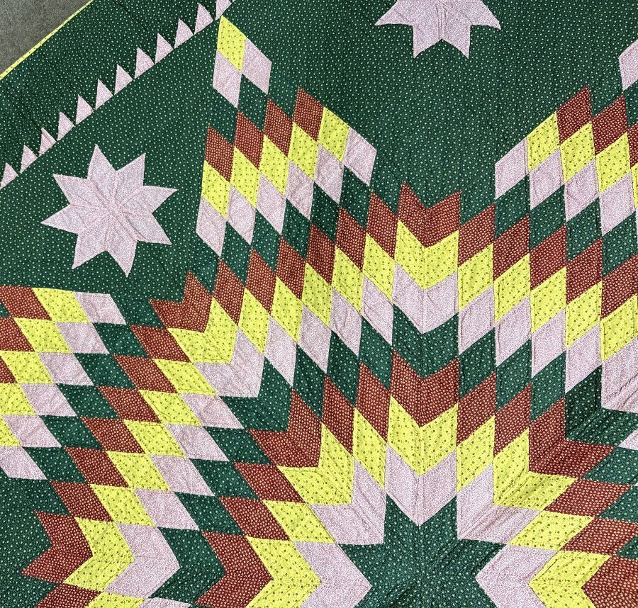 BEST of the BEST! PA c 1880s Star of Bethlehem QUILT Antique Collector's Choice!
