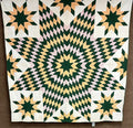 Blazing! PA c 1880-90s Star QUILT Antique Satellites Lancaster Co