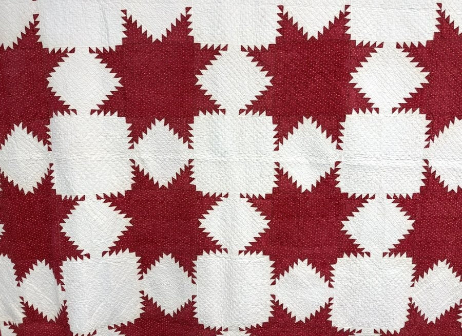 Important c 1840-40s Feathered Star QUILT Antique Masterpiece!