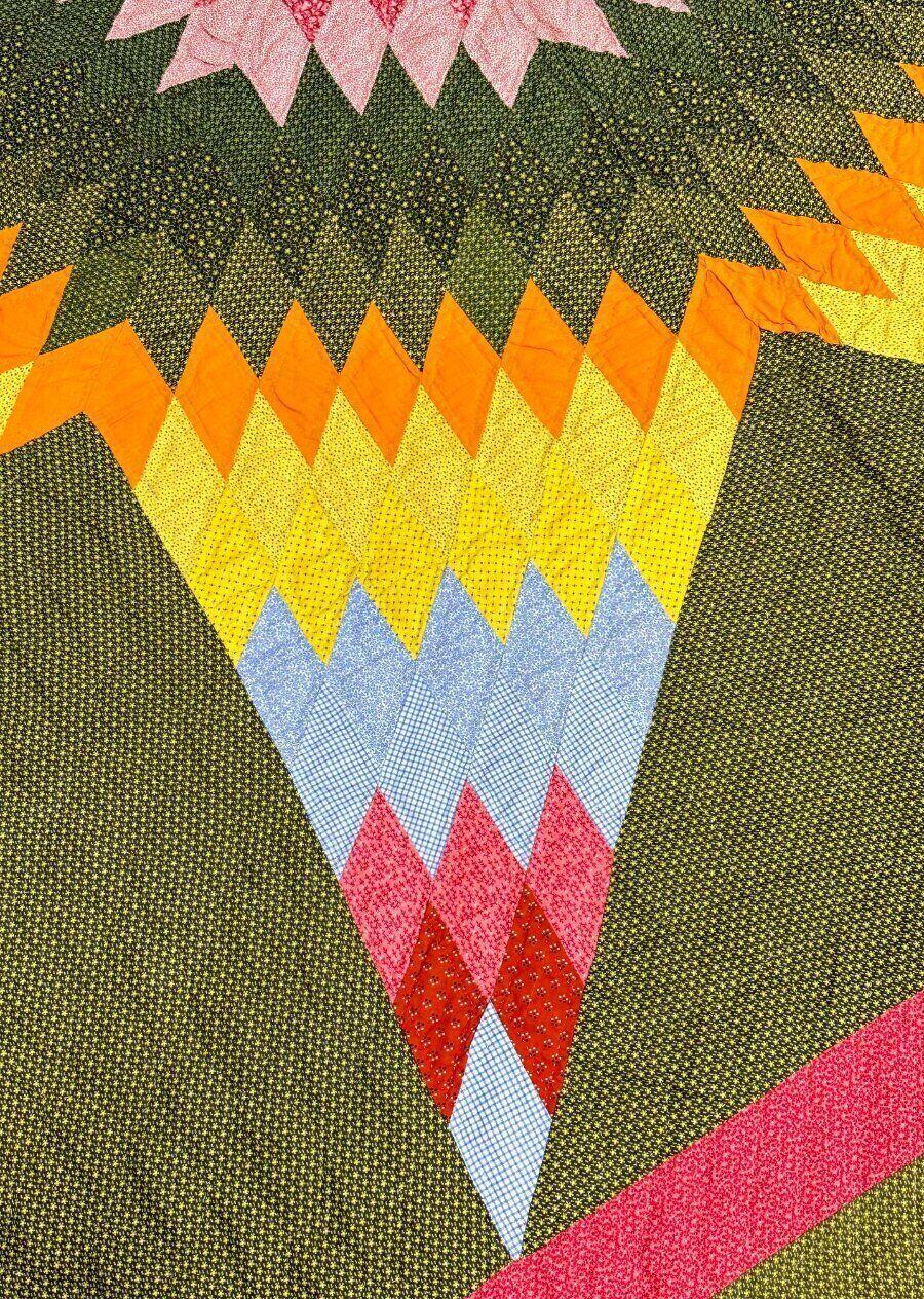 BEST of BEST 1880-1890 Grand Star QUILT Antique Lancaster Co PA