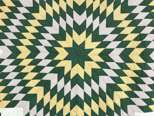 Blazing! PA c 1880-90s Star QUILT Antique Satellites Lancaster Co