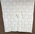 RARE Dated 1916 PA Redwork Interlocking Rings QUILT Top Antique