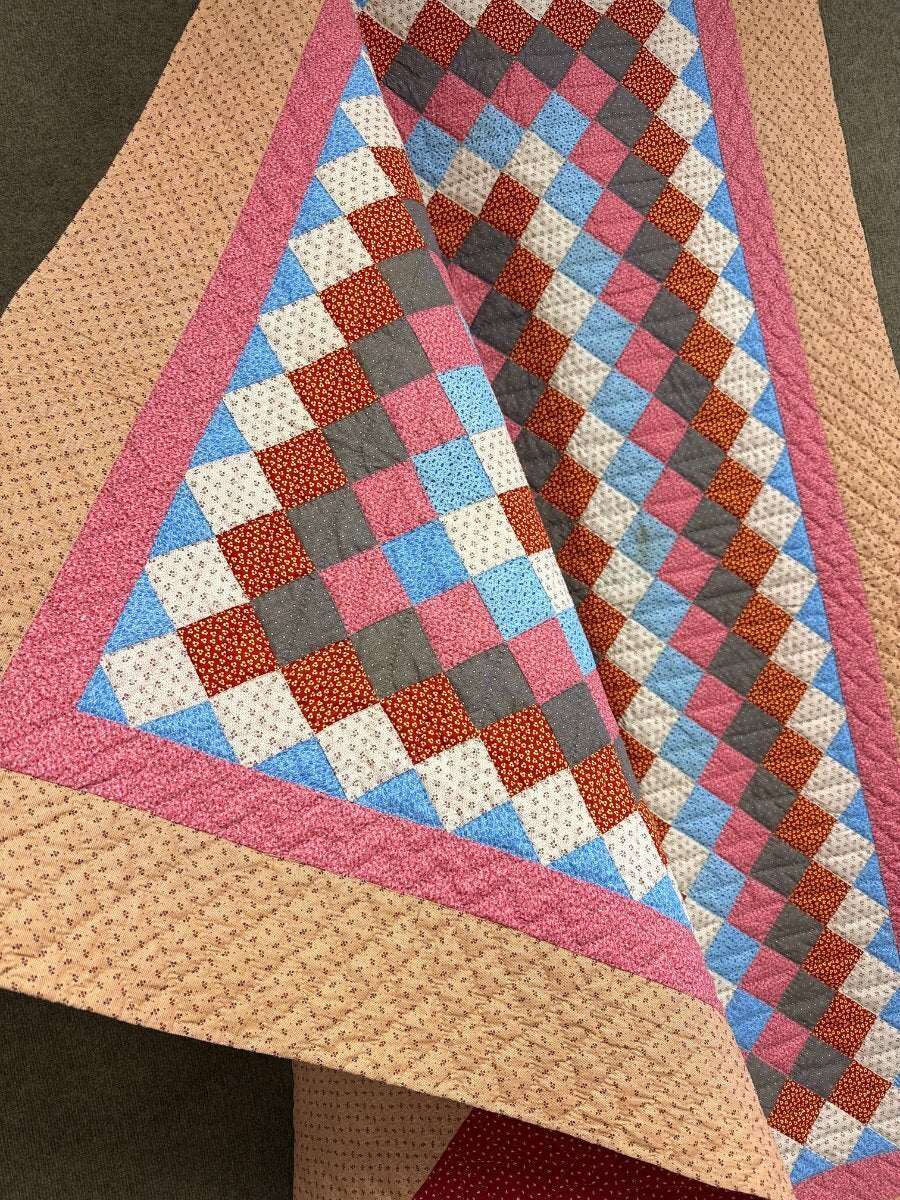 Farmhouse PA c 1890-1900 Trip Around The World QUILT Antique Never Used!