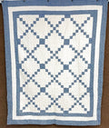 Blue White! PA c 1930-40s Irish Chain QUILT Vintage   Crisp Never Used Farmhouse
