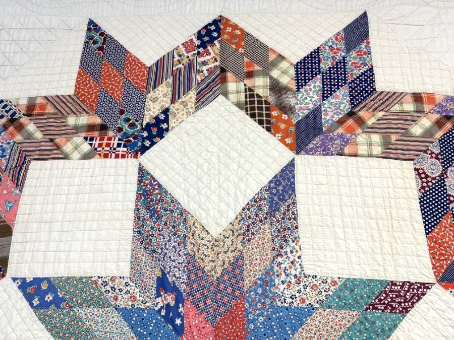 Feedsacks! c 1930s Broken Star QUILT Vintage   Never Used RARE