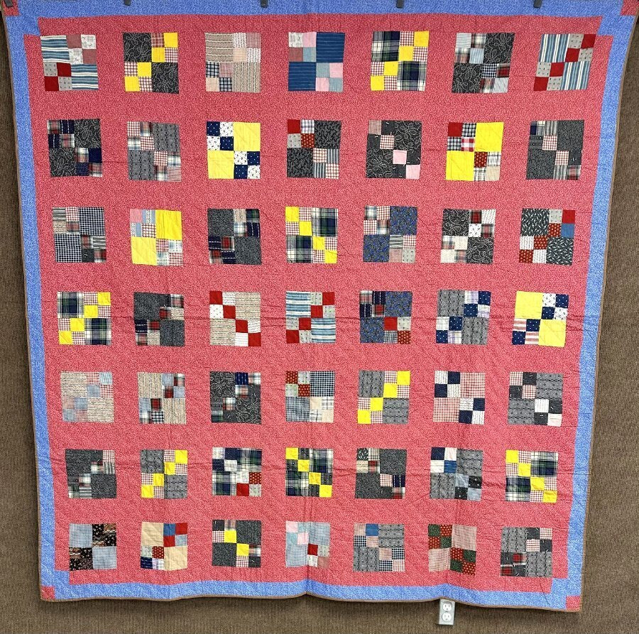 Farmhouse PA c 1890-1900 Patchwork QUILT Antique Crisp Berk's County