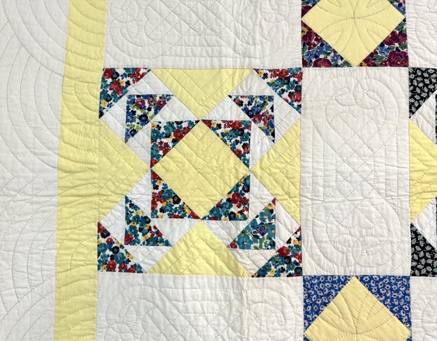 Classic! PA 1940s Wild Goose Chase QUILT Vintage Never Used!