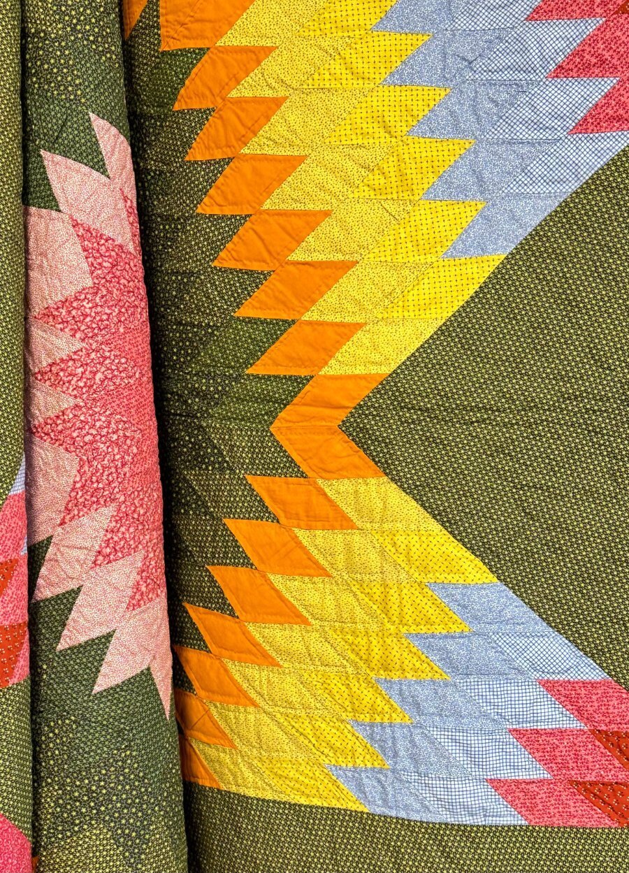 BEST of BEST 1880-1890 Grand Star QUILT Antique Lancaster Co PA